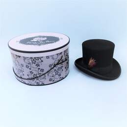 Fleur De Paris New Orleans Black Wool Top Hat IOB Size Medium