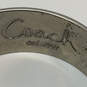 Designer Coach Silver-Tone Signature Engraved Round Shape Bangle Bracelet image number 4