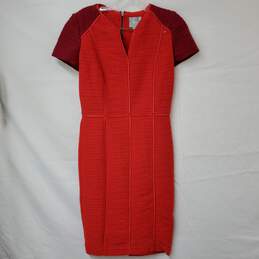 MAEVE Red Bodycon Midi Dress Women's 4