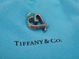 Tiffany & Co Paloma Picasso 925 Red Enamel Love Open Heart Pendant & Dust Bag 8.0g alternative image
