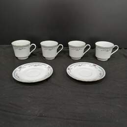 Bundle of 6 Wedgewood Rosedale Ceramic Tea Cups w/2 Saucers