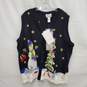 VTG The Quacker Factory WM's Winter Holiday's Embroidered Vest  Size 1X image number 1