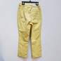 Womens Yellow Coin Pockets Light Wash Mid Rise Denim Straight Jeans Size 34 image number 2