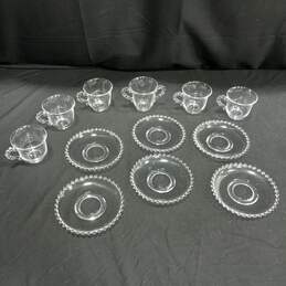 6 Imperial Candlewick Cups & Saucers