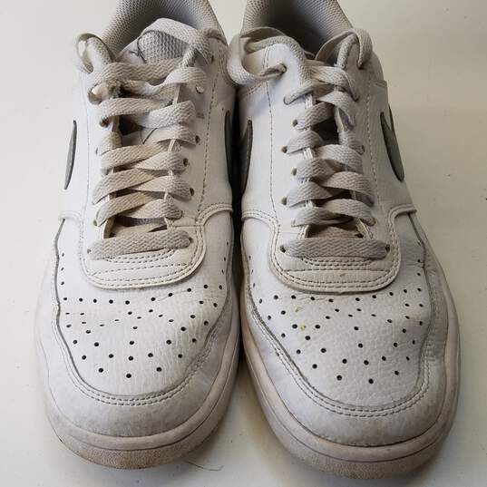 Nike Court Vision Low White Metallic Silver Women's Casual Shoes Size 8.5 image number 7