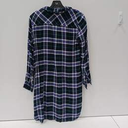Gap + Pendleton Women's Blue Plaid LS Button Front Shirt Dress Size S alternative image