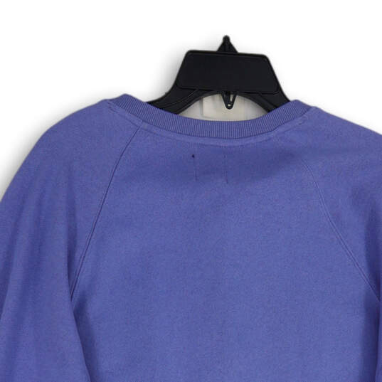 NWT Womens Blue Henley Neck Long Sleeve Pullover Sweatshirt Size M image number 4