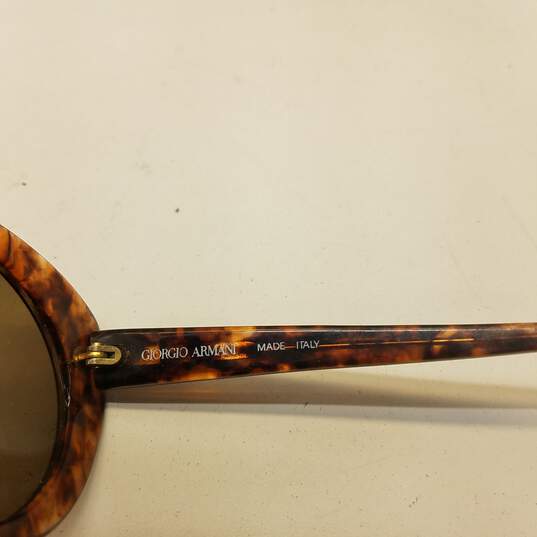 Giorgio Armani Tortoise Oval Sunglasses image number 7