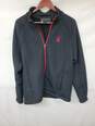 Mn Spyder Foremost Full Zip Black Red Weighted Core Sweater Jacket Sz L image number 1