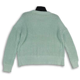 NWT Womens Teal Green Knitted Long Sleeve Pullover Sweater Size Medium alternative image