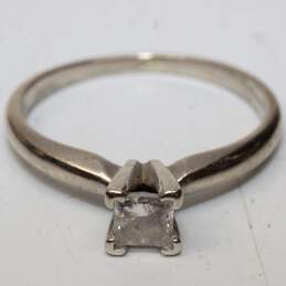 14K White Gold Diamond Ring Size 4.75 - 1.67g alternative image