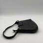 Womens Black Leather Inner Zip Pocket Single Strap Buckle Shoulder Bag image number 4