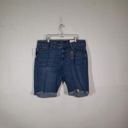 NWT Womens Medium Wash Mid Rise Pockets Casual Bermuda Shorts Size 20W