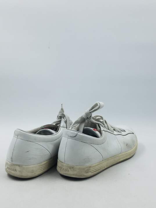 Authentic Prada White Low Sneakers M 9.5 image number 4