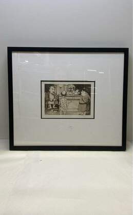 Charles Bragg Limited Edition -Night Court Signed Print-Matted & Framed