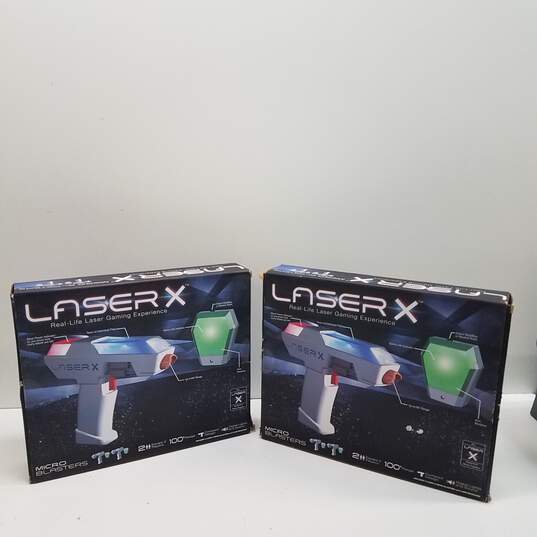 Lot of 2 Laser X Micro Blasters Laser Tag Game image number 1