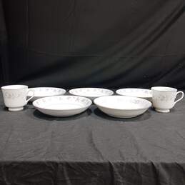 7pc. Carlion Fine China Corsage Cup & Plate Set