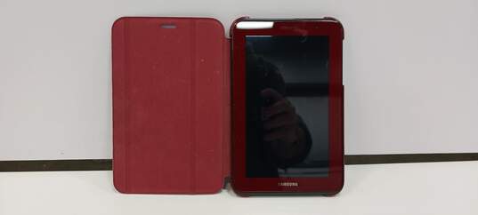 Samsung Red Galaxy Tab 2 16 GB Tablet w/Matching Case image number 1