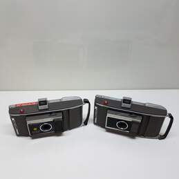 Pair of Vintage Land Camera J66 with Instructions Inside Cow Hide Case - Untested For Parts and Repair alternative image