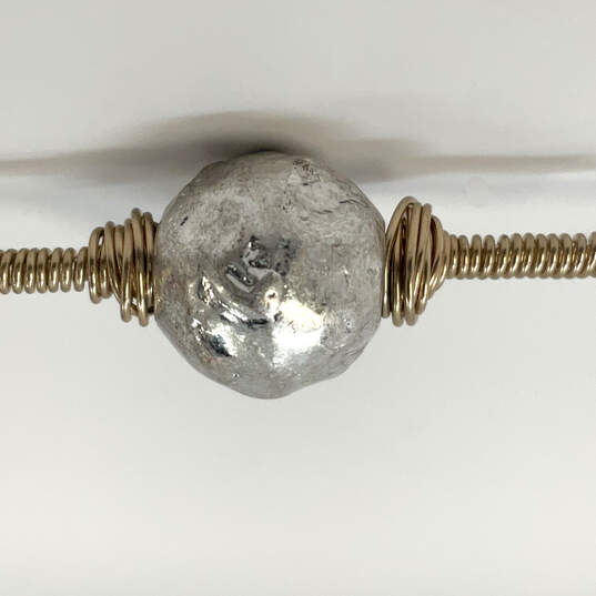 Designer Robert Lee Morris Silver-Tone Beaded Dangle Drop Earrings image number 3