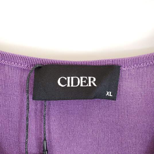 Cider Women Purple Ruche Maxi Dress XL NWT image number 3