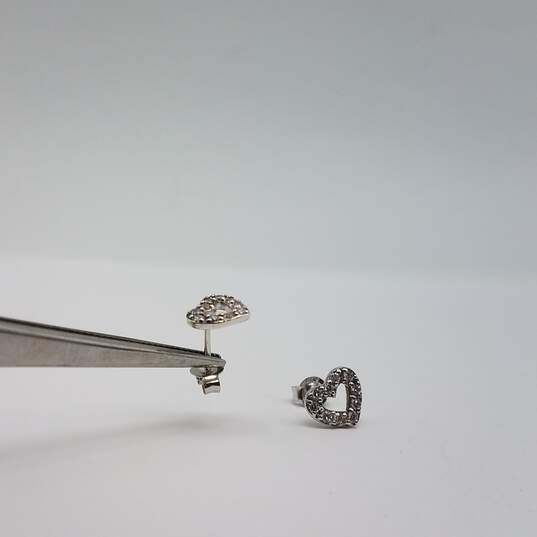 Sterling Silver Crystal Earrings Bundle 3pcs 6.4g image number 5