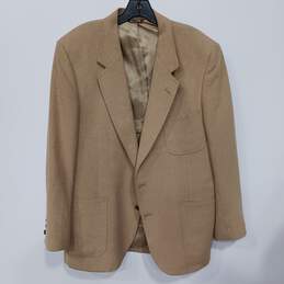 Men's Tan Camel Hair Suitcoat Size 44