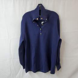 Soft Surroundings Meria Sweater Tunic Navy Blue Size XL