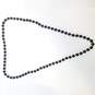 14K Gold Endless Onyx Beaded Necklace 48.4g image number 3