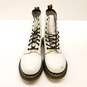 Dr. Martens 11821 White Leather Combat Boots Women's Size 7 image number 5
