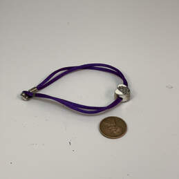 Designer Pandora 925 ALE Sterling Silver Purple Charm Bracelet w/ Dust Bag alternative image