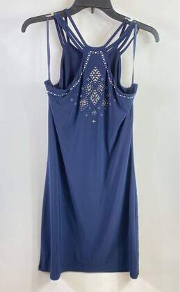 White House Black Market Women Blue Beaded Dress S alternative image