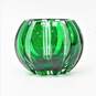 Faberge Parallele Small Green Crystal Votive Candle Holder IOB image number 2
