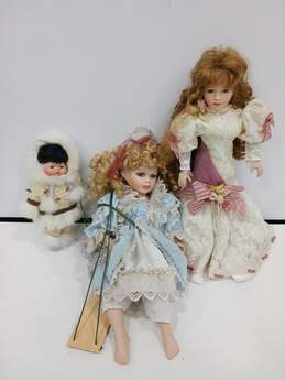 3PC Assorted Porcelain Doll Bundle
