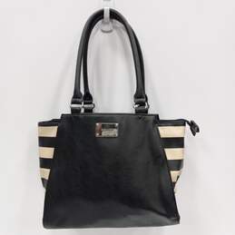 Nine West Faux Leather Striped Side Tote Bag