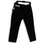 NWT Womens Black Flat Front Slash Pocket Straight Leg Dress Pants Size 8P image number 2