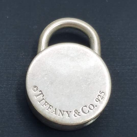 Tiffany & Co. 925 Sterling Class Of 08 Mini Round Padlock Charm W/C.O.A 9.5g image number 3