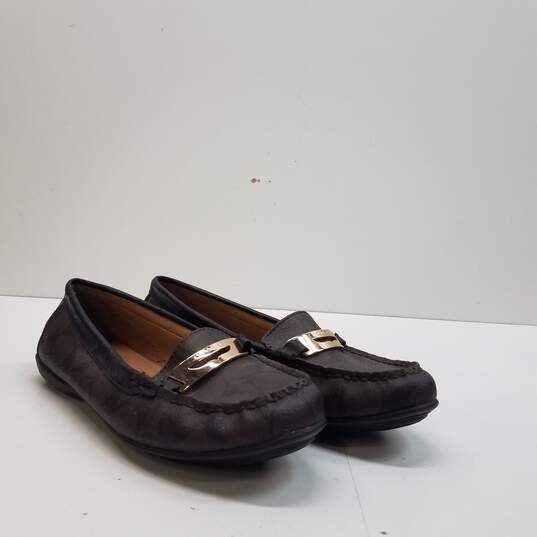 Coach Signature Brown Olympia Loafer Flats Women's Size 6.5B image number 3