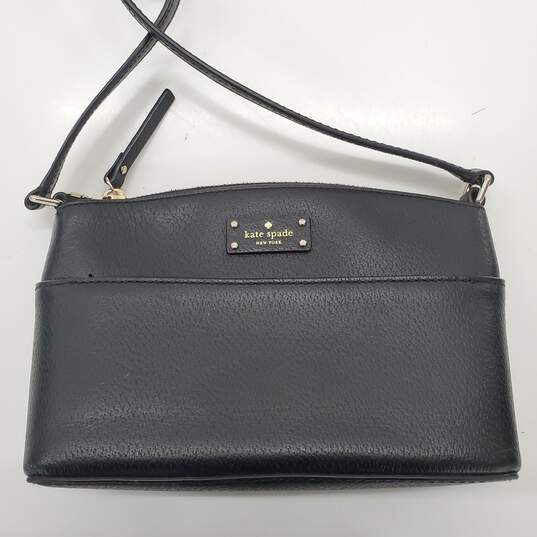 Kate Spade Black Leather Crossbody Bag Purse image number 2