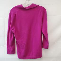 Incashmere Collared Cashmere Henley Top Boysenberry  Size Large alternative image