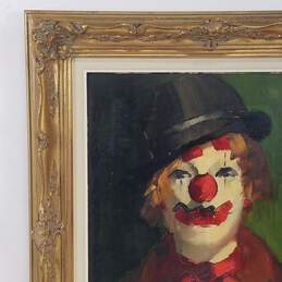 Clown Painting / Framed / Oil on Board  Artwork / Singed alternative image