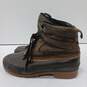 Mens 5 Eye 71396-2 Brown Leather Round Toe Ankle Lace Up Duck Boots Size 9 M image number 2