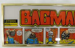 VTG 1983 Bagman Arcade Game Plexiglass Marquee Sign Stern Electronics alternative image