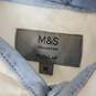 M & S Men White Flax Linen Button Up Sz M image number 2