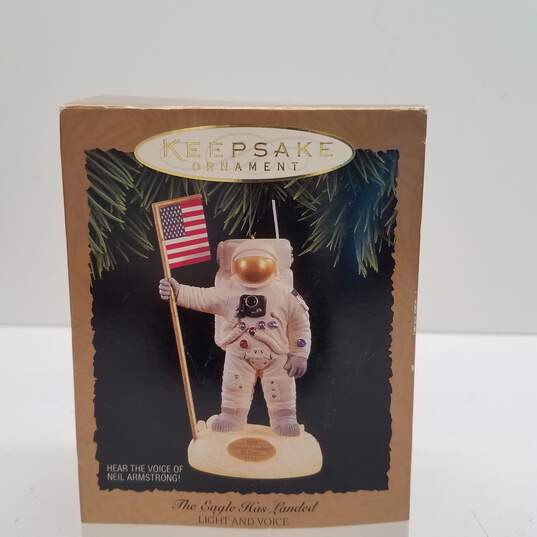 Lot of 2 Hallmark Keepsake Ornaments: Space Shuttle and The Eagle Has Landed image number 2