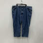 NWT Mens Blue Pockets Mid Wash Relaxed Fit Straight Leg Jeans Size 54/28 image number 1