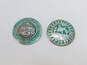 Vintage Taxco MVS & FP Signed 925 Turquoise Inlay Disc Pendant Brooches 38.7g image number 1