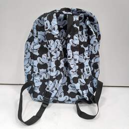 Disney Blue & Black Mickey Mouse Head Pattern Backpack alternative image