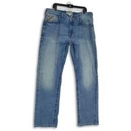 NWT Ariat Mens Blue Denim Pockets Traditional Relaxed Bootcut Jeans Size 38/34