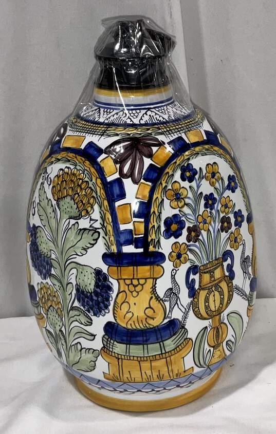 Vintage Hand Painted Ceramic Lidded Vase image number 2